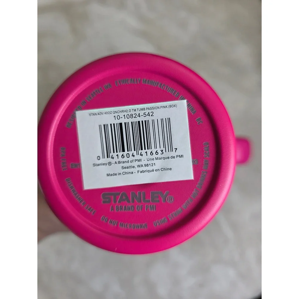 Stanley Quencher H2.0 Tumbler 40oz Passion Pink with Straw‎ Built for Life - Picture 3 of 5